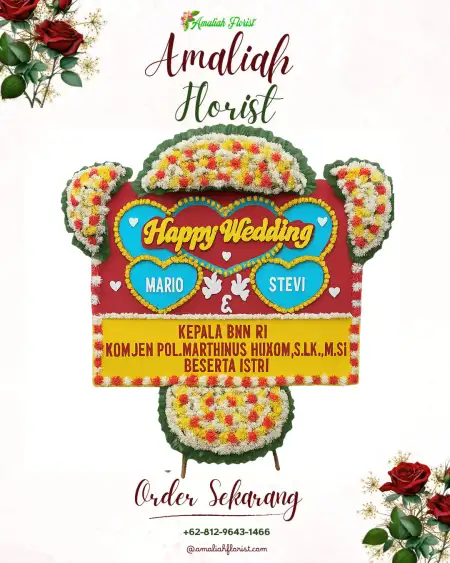 Papan Bunga Pernikahan Langonsari